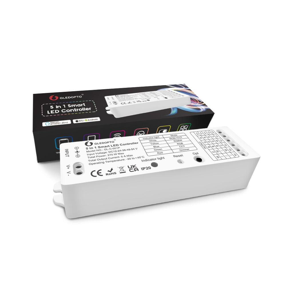 Zigbee 5In1 LED Light Controller Voice/APP/RF Remote Control Zigbee 5In1 LED Light Controller Voice/APP/RF Remote Control